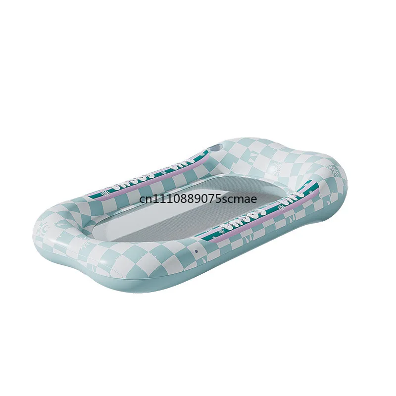 Inflatable floating bed tanning pool beach lounge chair adult outdoor floating row foldable pvc view 3
