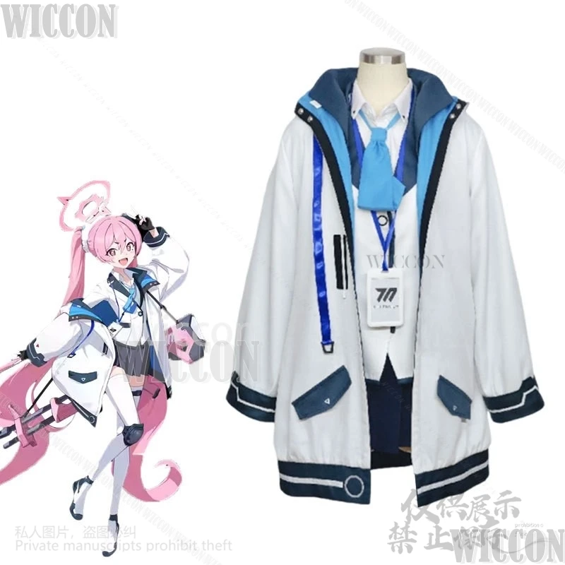 Anime Game Blue Archive Cosplay Kurosaki Koyuki Costume JK School Uniform Wear Coat Dress Lolita Wigs For Girls Woman Customized