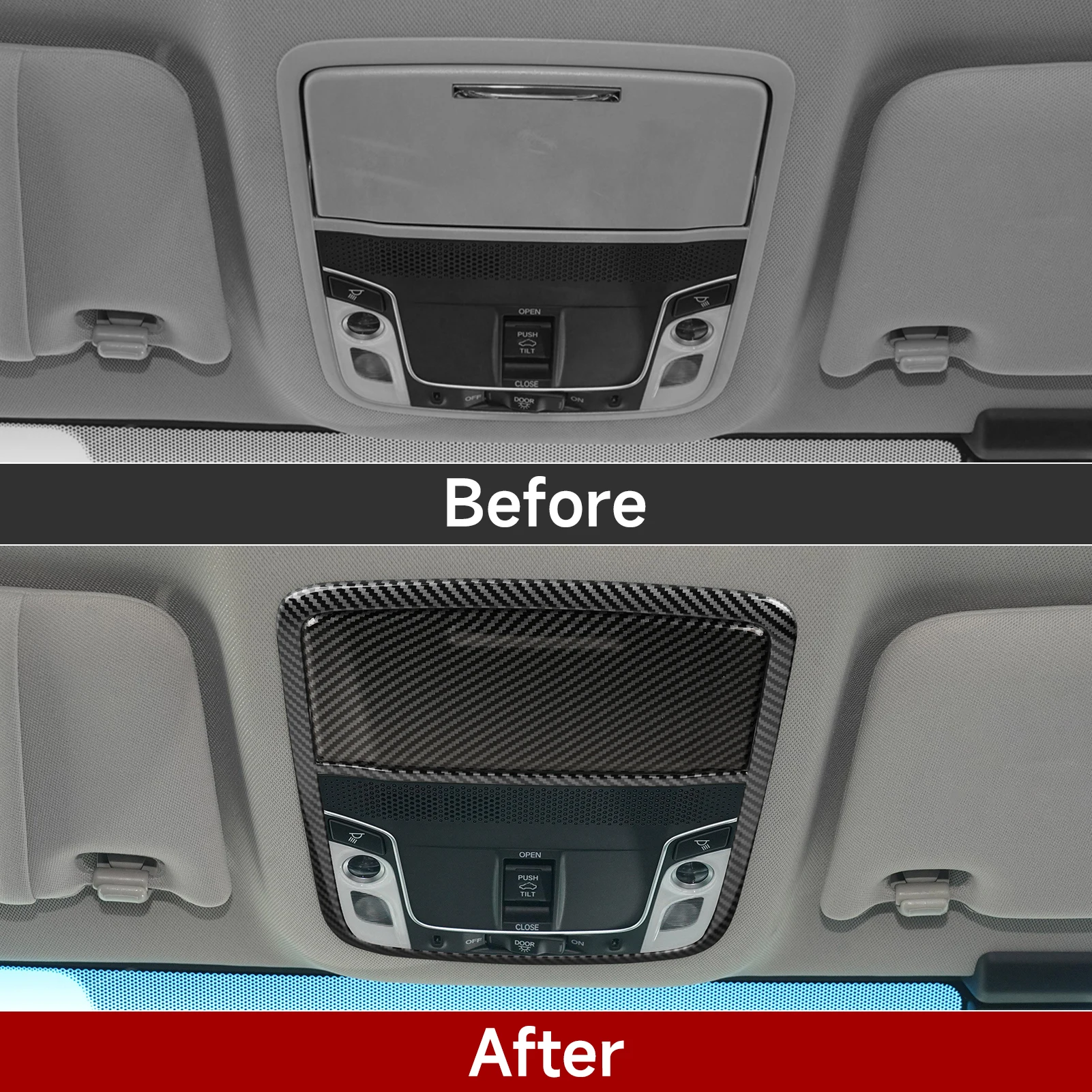 Auto-Mittelkonsole, Schalthebel, Lenkradverkleidung für Honda Accord 10. Generation 2018-2022 Zubehör. ABS-Kohlefaser-Innenausstattung. – Detail 32