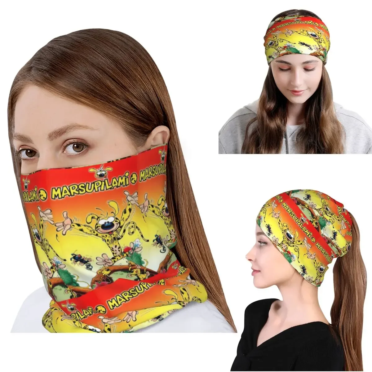

Art - Marsupilami Cartoon Anime Bandana Neck Gaiter Wrap Scarf Multifunction Balaclava Beanies Hat Unisex Adult All Season