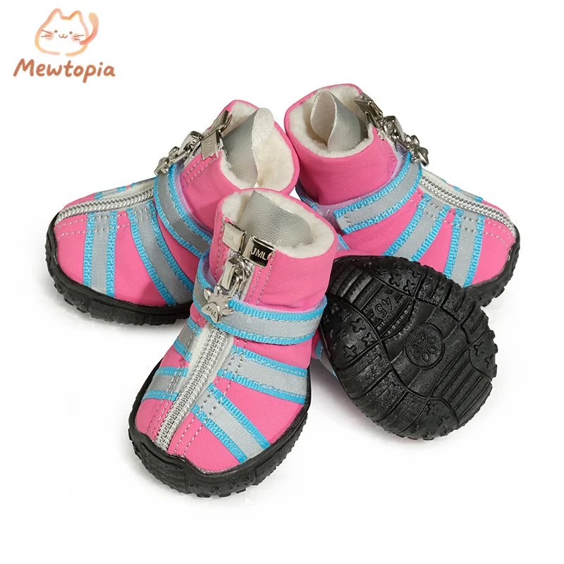 

Winter Thickened Warm Snow Boots Anti-Slip Pet Shoes Shiba Inu Corgi Paw Protectors Anti-Shedding Outdoor Winter Boots