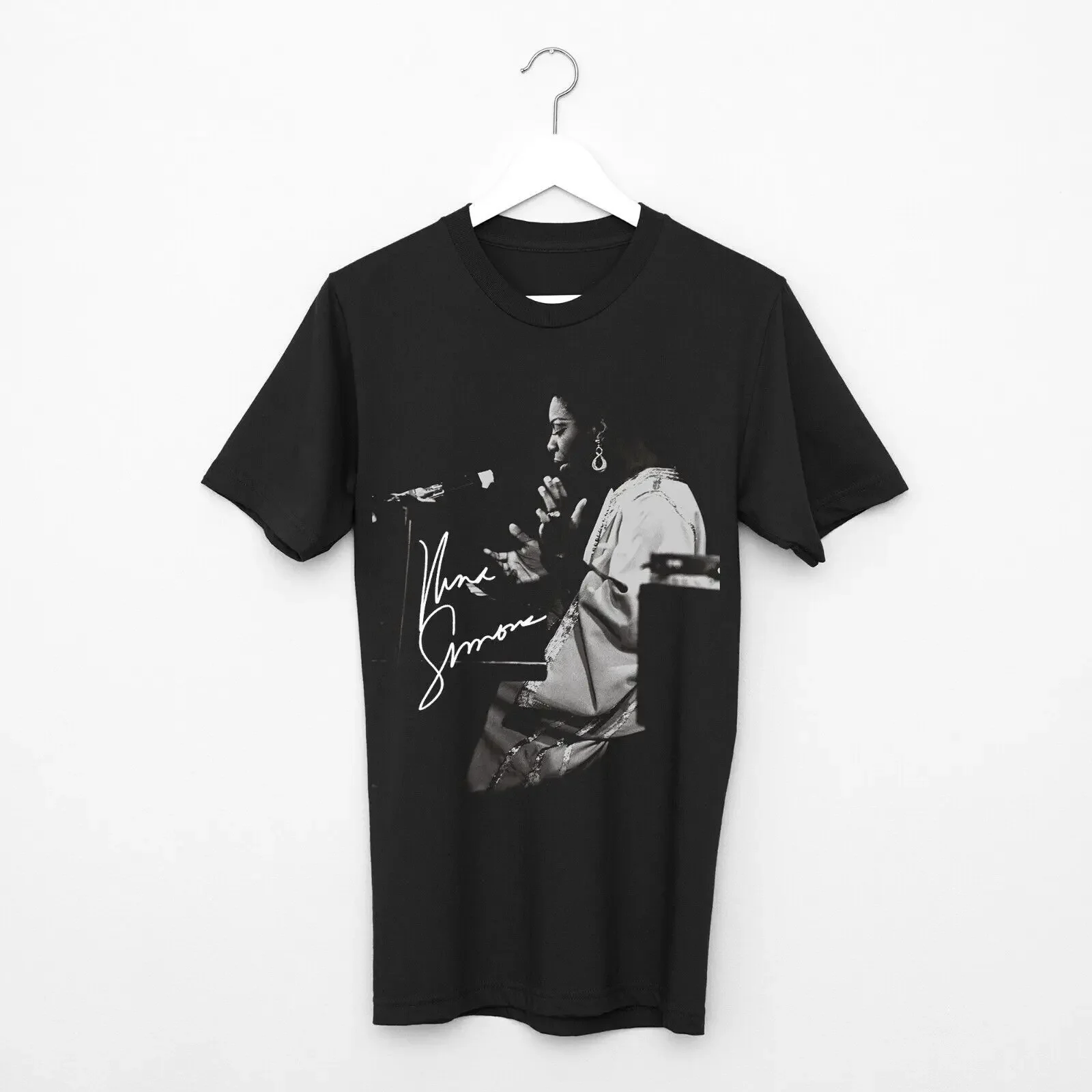 Retro Signature Live Nina Simone T Shirt Classic Black S 5XL long or short sleeves