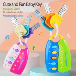 Juguete de simulación de llave de coche para bebés y niños pequeños, promueve el desarrollo cognitivo, música ligera, diversión, Educación Temprana, juguete educativo