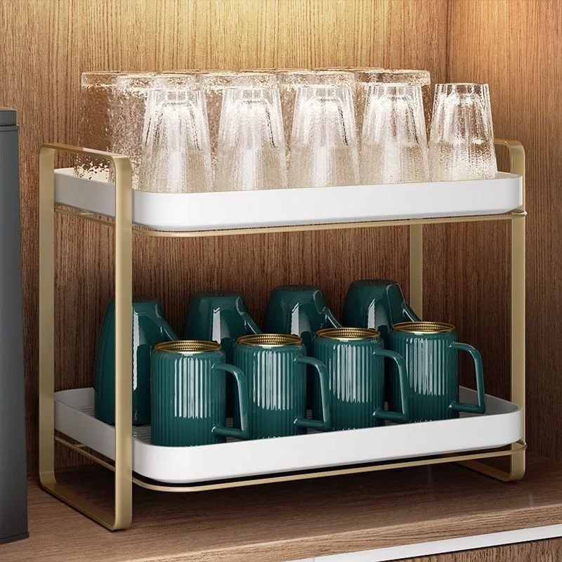 

Cup storage rack Desktop teacup storage Dust-proof water cup box Glass