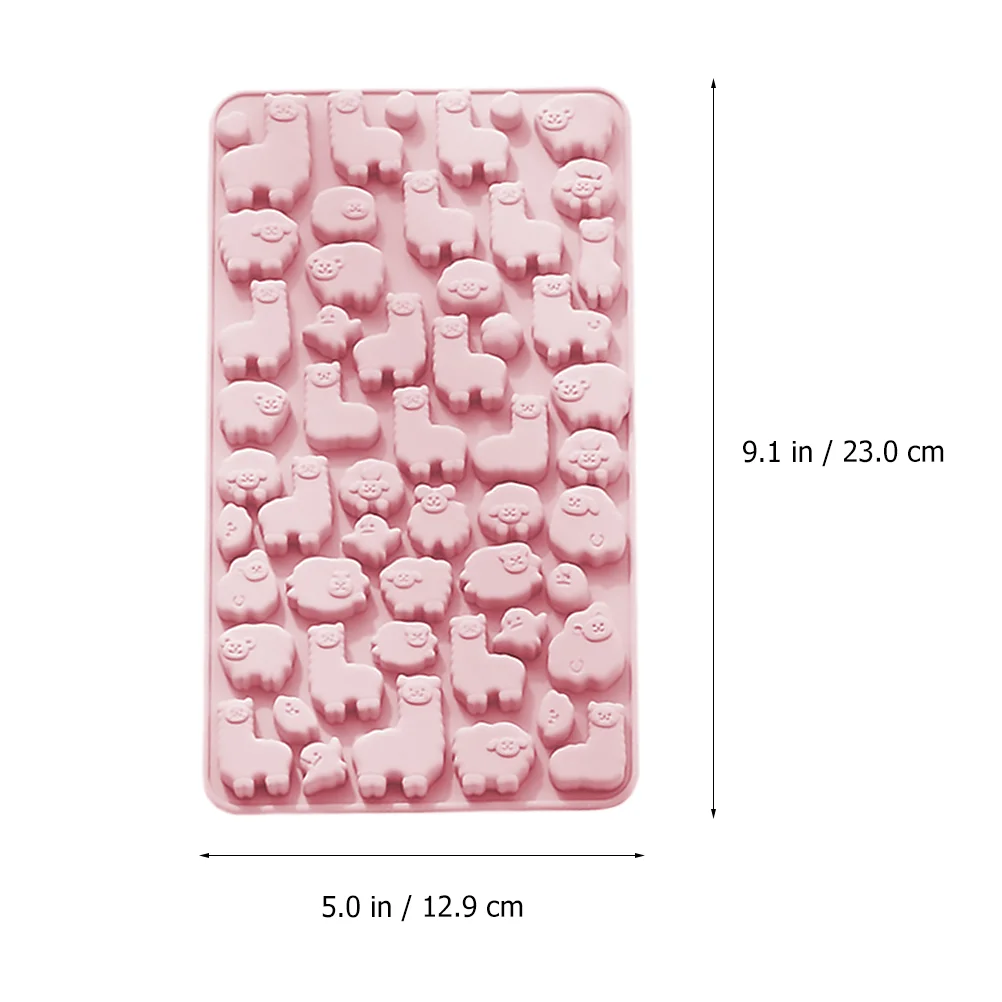 2 Pcs Cake Chocolate Silicone Mold Gumballs Jelly Mould Silica Gel Alpaca Candy Alpaca-Shape