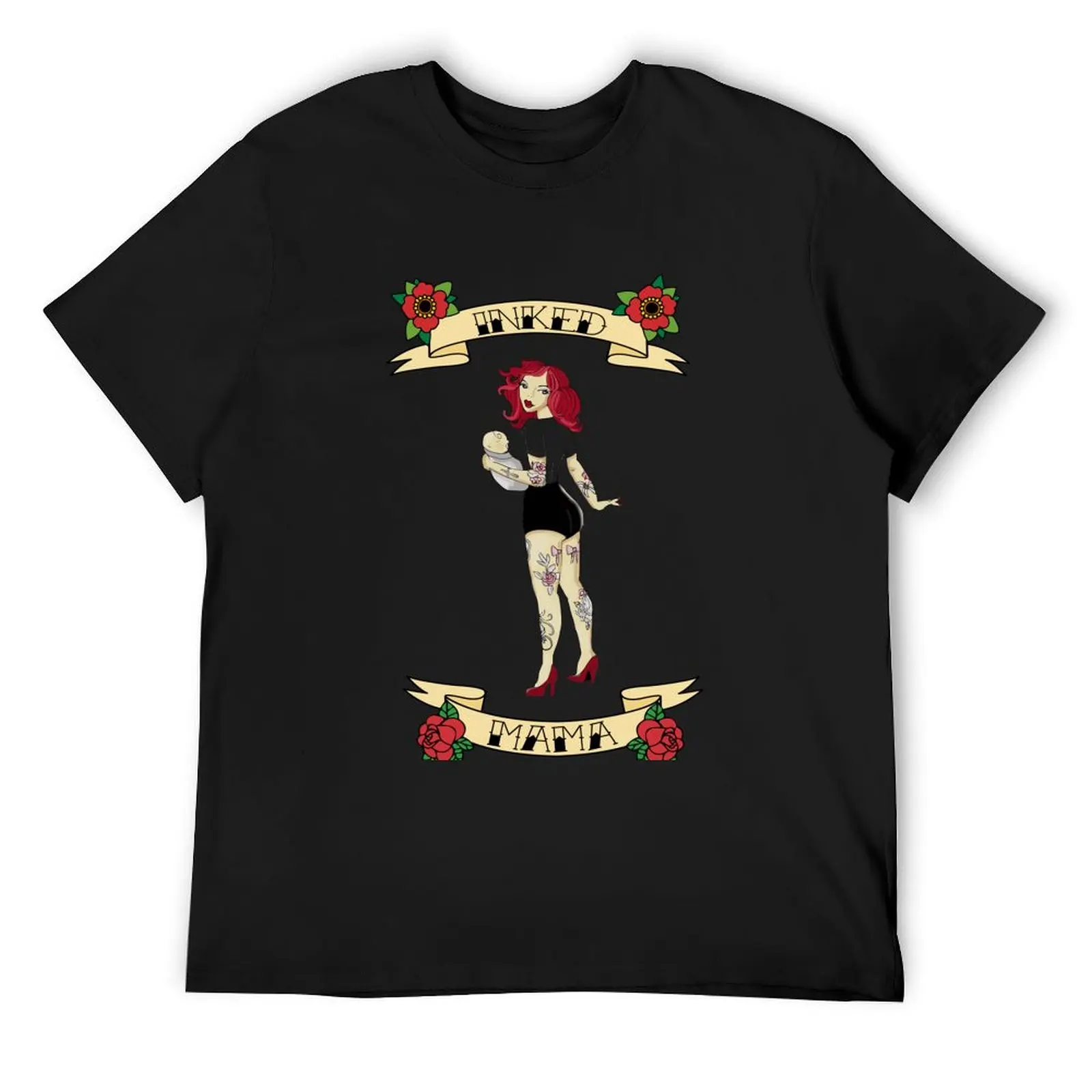 

Tattooed Mama T-Shirt plus size tops graphic shirts baggy shirts aesthetic clothes men clothing