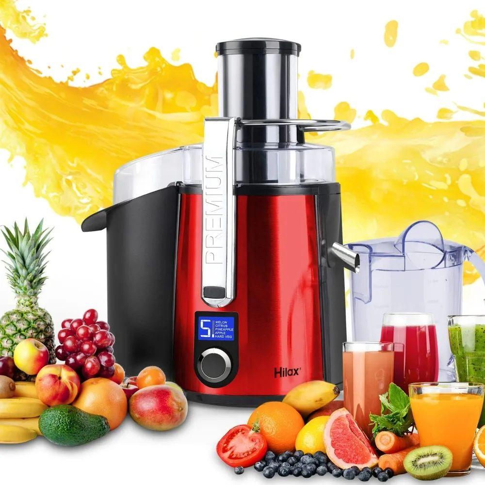 

Centrifugal Juicer Machine - 5-Speed Juice Processor Fruit and Vegetable, 3" Feed Chute Stainless Steel Power,Juicers