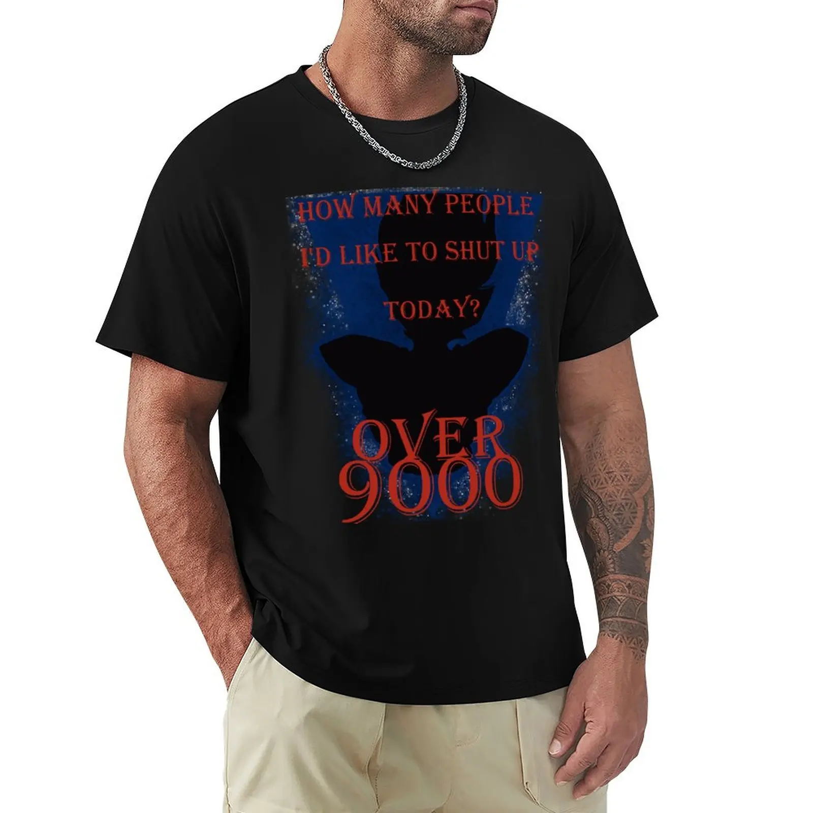 Over 9000 annoying people T-Shirt Urban Casual Loose Fit Tee
