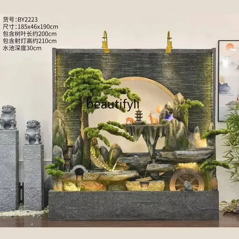 

1184Lucky Rockery Water Wall Screen Living Room Decoration Opening Gift Balcony Garden Office Landscape Decoration Fountain