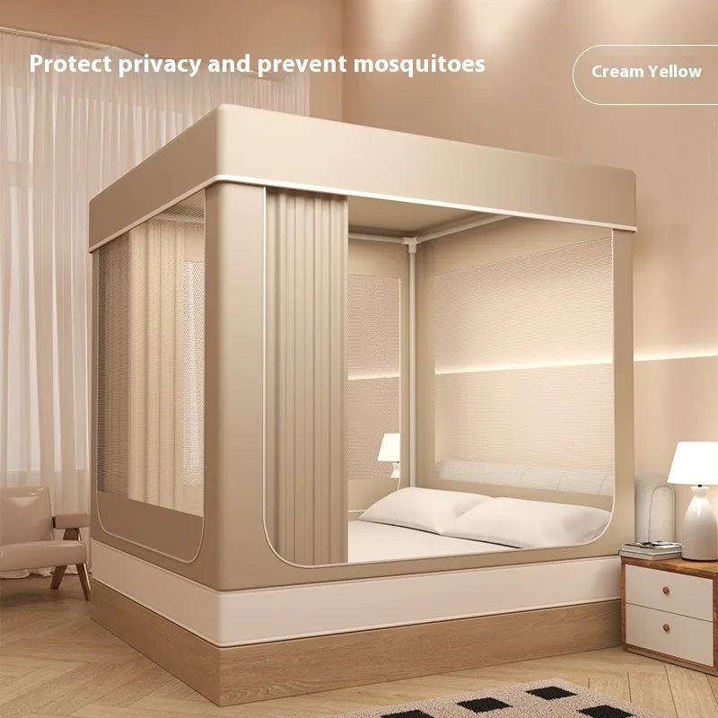 

Новая занавеска для кровати, москитная сетка, ветер, принцесса, ветер, полностью закрытая спальня, простая для одного человека, для двух человек, для домашнего использования