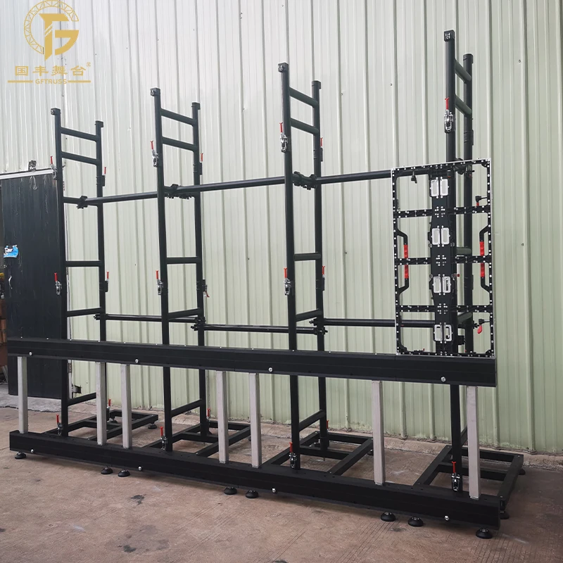 Adjustable Legs Lifting Off-ground LED Screen Support Aluminum Truss Displays