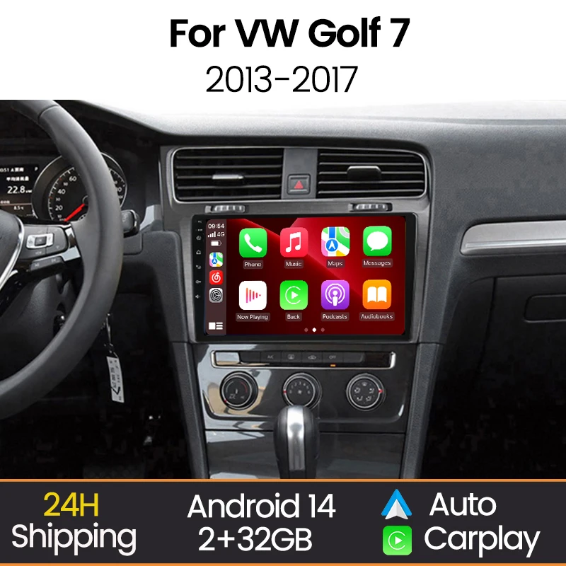 MEKEDE Drahtlose CarPlay Android Auto Auto Radio Stereo für Volkswagen VW Golf 7 2013-2017 WIFI BT Auto multimedia-Player Autoradio