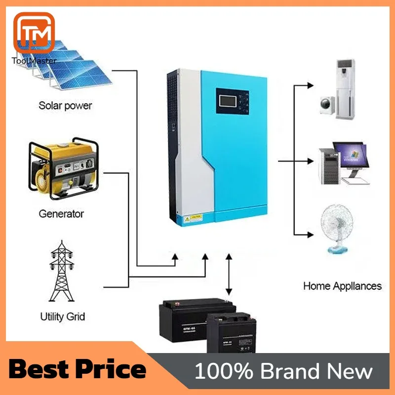 

[Hot Sale] 3.5KW 5.5KW MPPT 100A 500VDC PV Input 220VAC 48VDC Single Phase Solar System Hybrid Inverter With MPPT