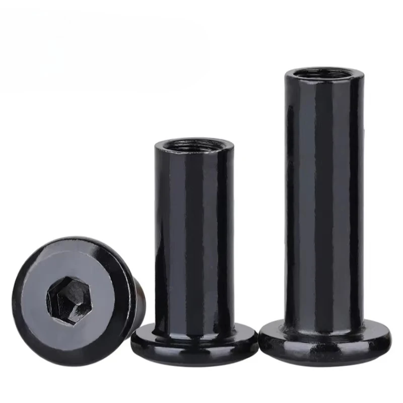 M2 m3 m4 m5 m6 preto 304 aço inoxidável hex soquete hexágono grande cabeça plana rebite conector inserção conjunta manga tampa porca