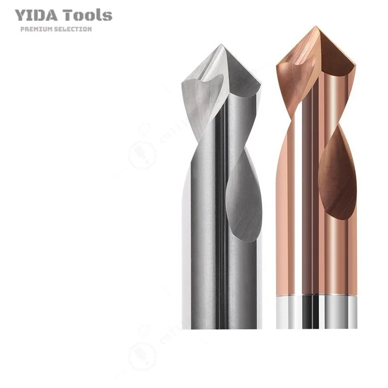 90 Degree Solid Carbide Spot Drill Center Drill Chamfer Tool Positioning Drill Bit For Stainless Steel Alloy Aluminum Machining