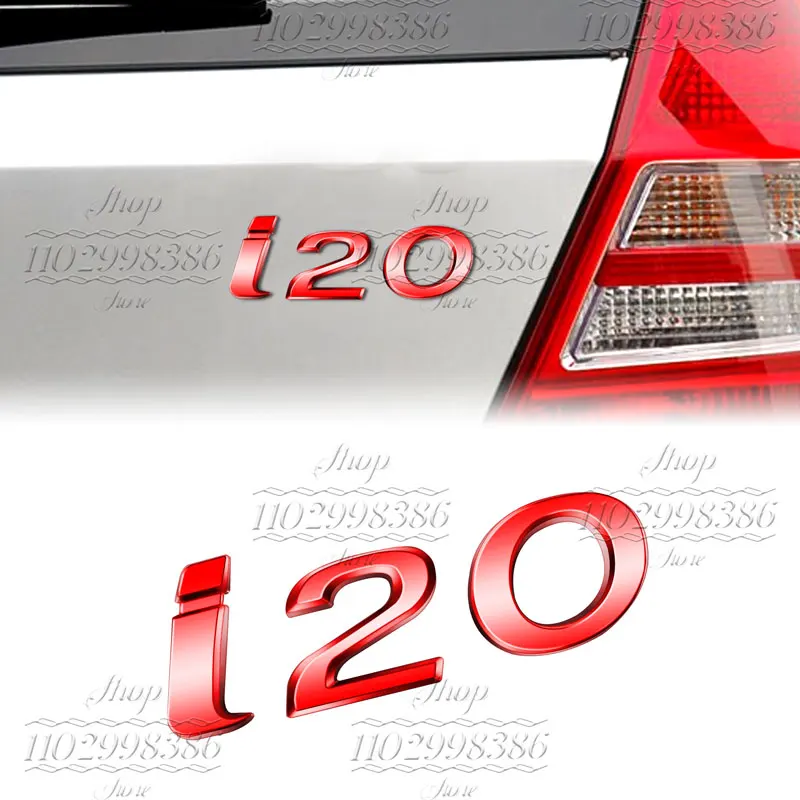 ثلاثية الأبعاد كروم سيارة معدنية التصميم رسالة شعار الخلفي الجذع ديكور لشركة هيونداي I10 I20 I30 I40 شعار اسم ملصق الملحقات