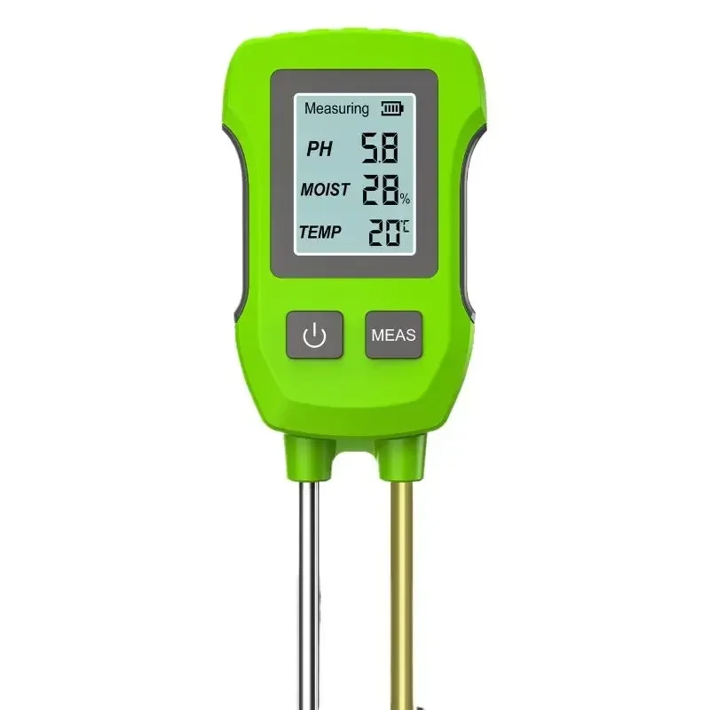 Lcd digital 3 em 1 testador de solo portátil medidor de ph do solo alta precisão ph umidade temperatura detector flor planta teste do solo