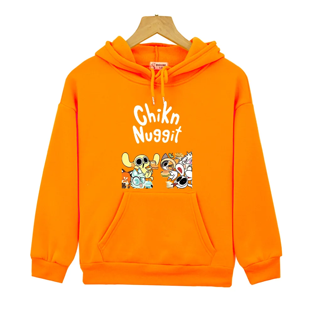 Chikn Nuggit Cotton Hoodies for Autumn/Winter Windproof Anti Bacterial Cute Children Sweatshirts Long Sleeve Loose Kids Clothing