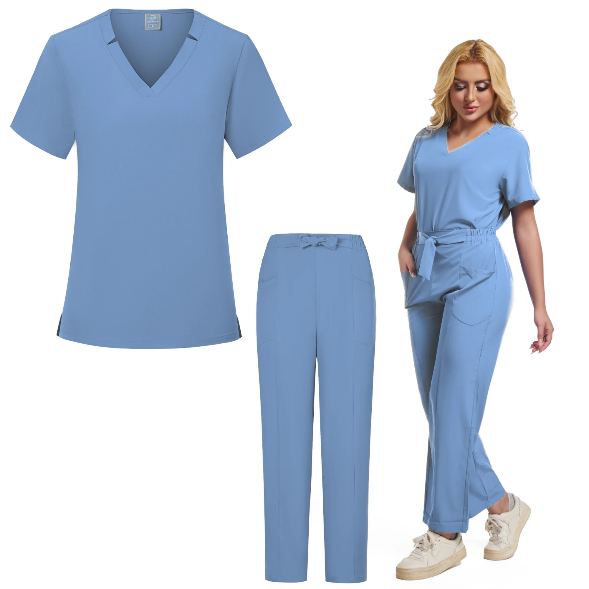 Medische Uniform Scrub Ziekenhuis Werken Scrubs Set Groothandel Verpleging Scrub Uniformen Vrouwen Gezondheidszorg Apotheek Kliniek Werkkleding