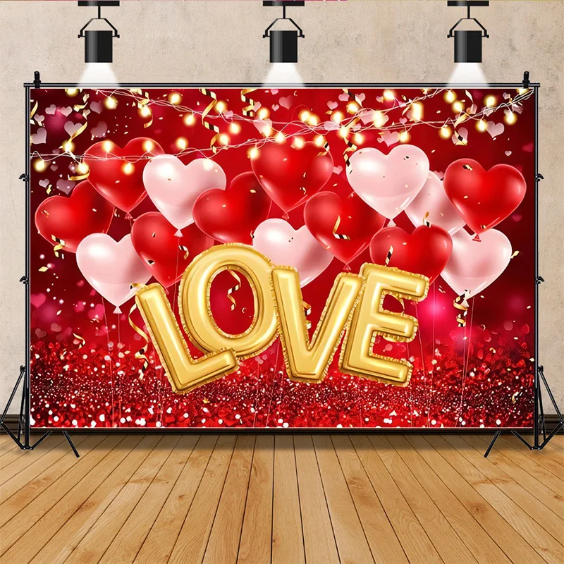 

SHENGYONGBAO Valentine's Day Photography Backdrops Wooden Board Flower Backgrounds Birthday Decor Photo Backdrop MZ-01