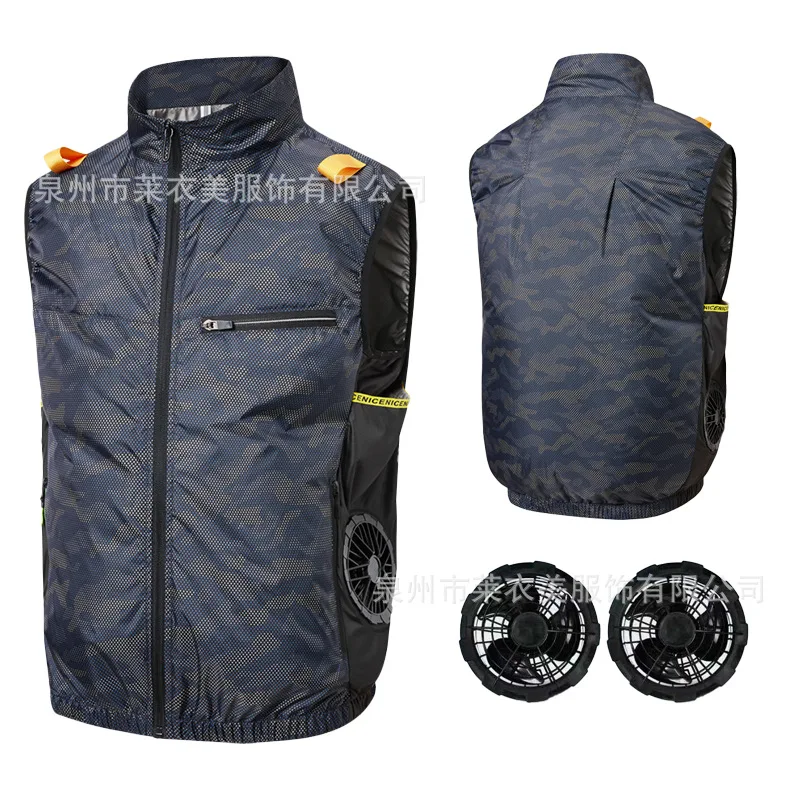 Summer Cooling Fan Workwear Men Air Conditioned Labor Uniform Heat Relief Jacket For Outdoor Construction view 4