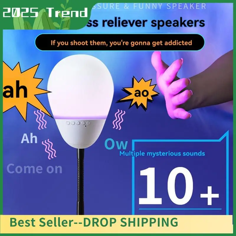 AD33 HOT T6 Decompression Bluetooth Speaker Color Light Bedside Lamp Portable Computer With Suction Cup Small Speaker