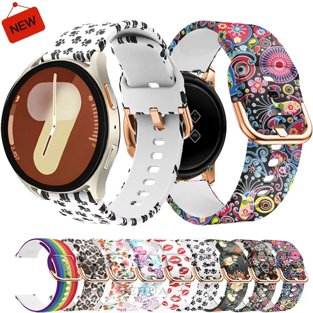 Cinturino in silicone da 20mm 22mm per Samsung Galaxy Watch 7/6/5/4 40mm 44mm cinturino sportivo per Huawei Watch GT5 GT4-3-2 braccialetto 46mm