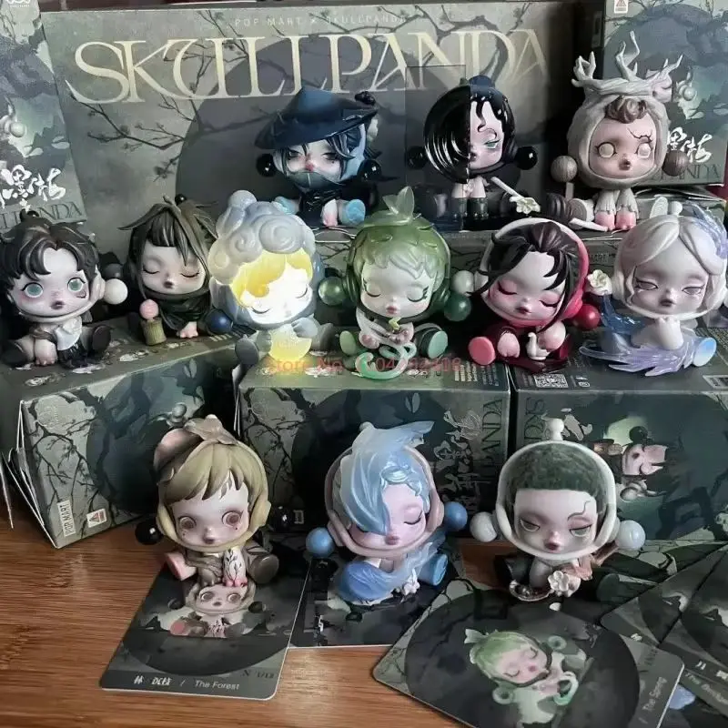 Skullpanda-Momeiシリーズのおもちゃモデル,アンティークコレクション,机の装飾,ブラインドボックス,sp11世代