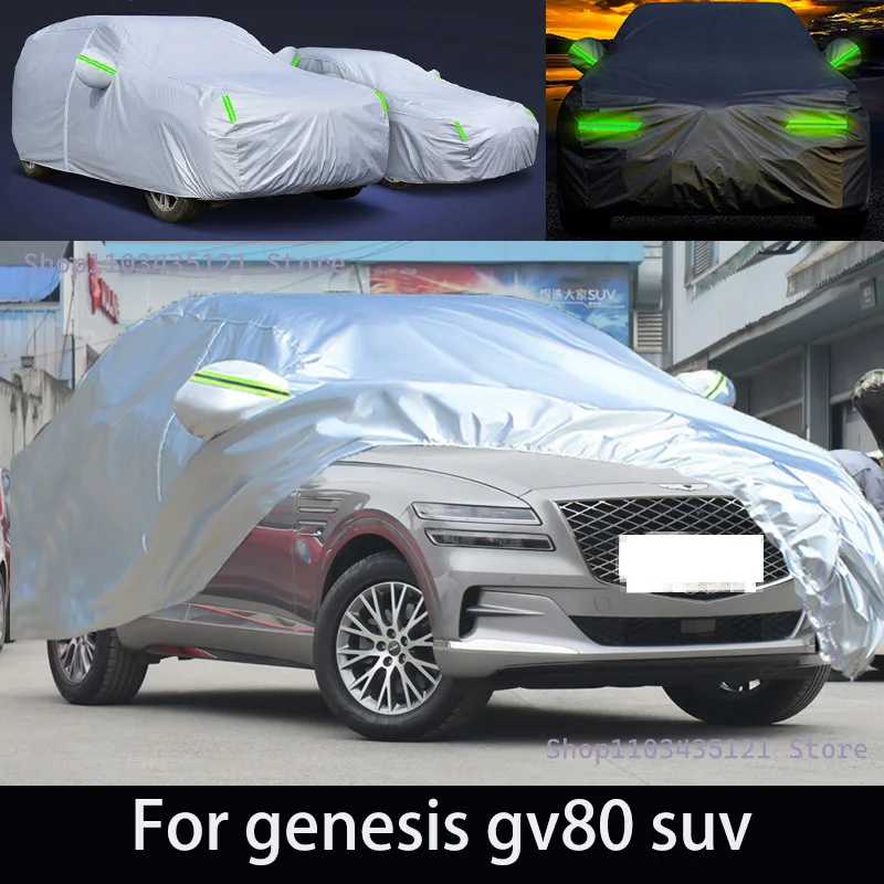 

For genesis gv80 suv Outdoor Protection Full Car Covers Snow Cover Sunshade Waterproof Dustproof Exterior Car accessories