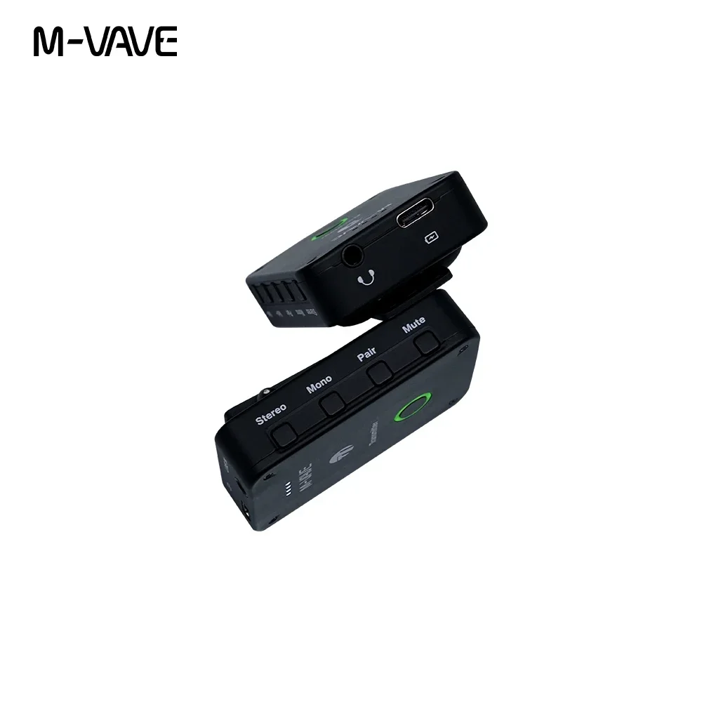 2024 M vave WP-9 Wireless Earphone Monitor 2.4GHz ISM Transmitter Receiver Support Stereo Mono Recording Function Rechargeable