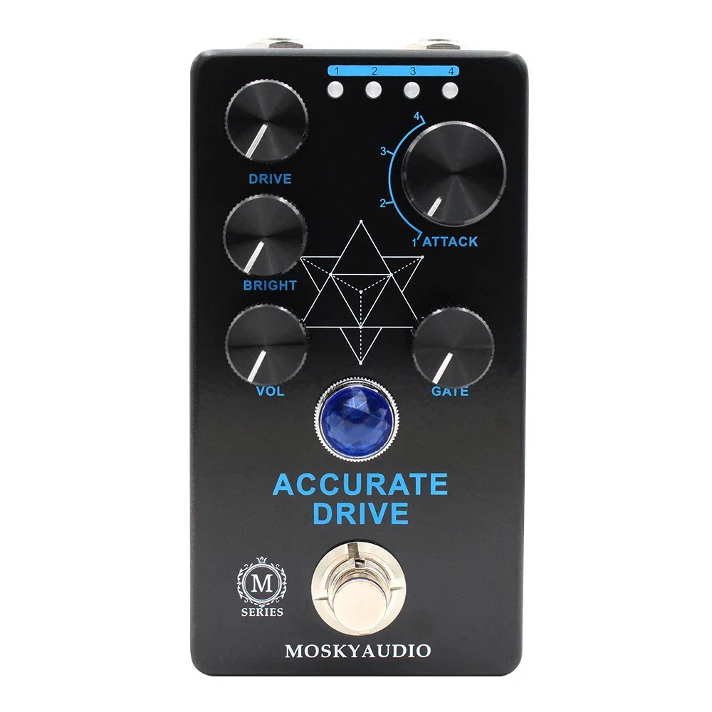 Mosky Accurate Drive Guitar Bass Effect Pedal, Noise Gate and Four Models,Overdrive Pedal True Bypass,Guitar Accessories