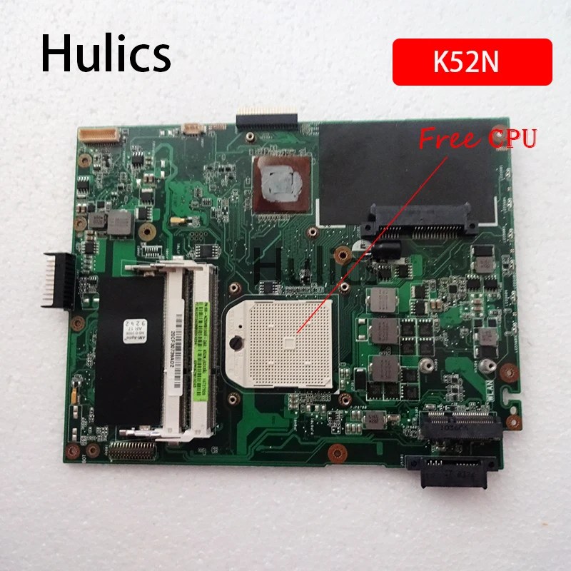 

Hulics Used K52N Laptop Motherboard For ASUS K52 X52N A52N Mainboard Main Board Free CPU