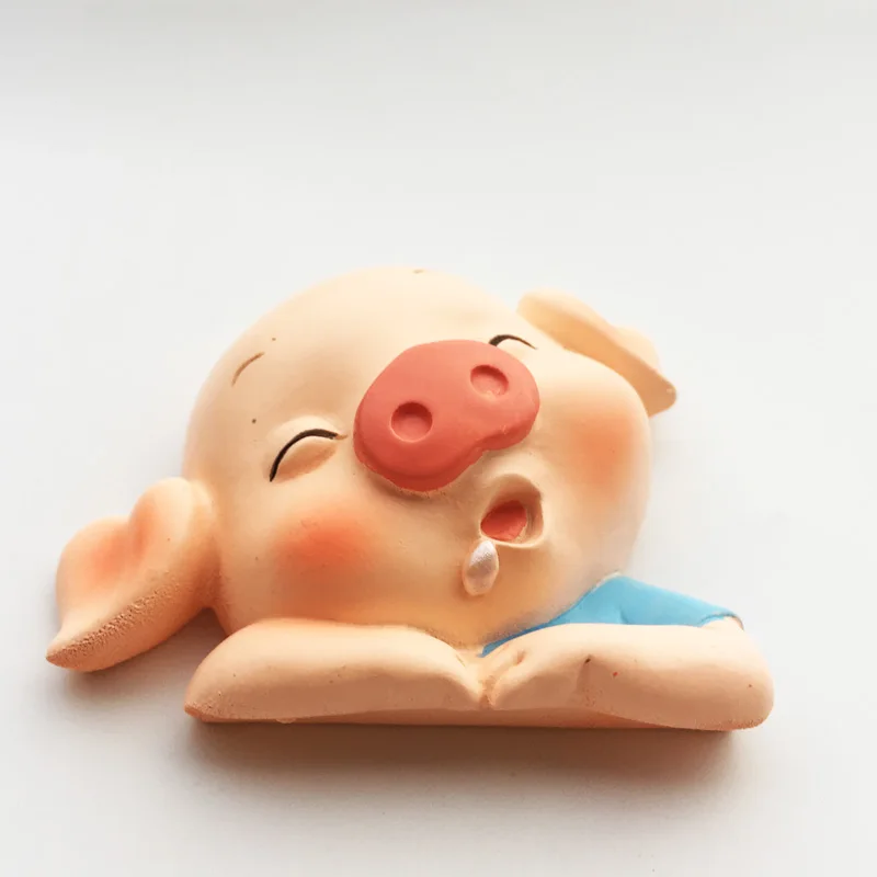 Cute Pig Fridge Magnets Whiteboard Message Board Decorative Travel Souvenir Refrigerator Sticker Home Kitchen Decor