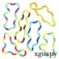 Xgnvpy 1pc Tangle Rope Twist fidget Toy Rrainbow Circle Sensory Autism Therapy Jouet Anti Stress Enfant Juguete Antiestres Niños