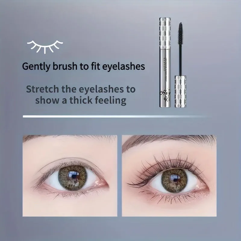 Oeil mince noir, imperméable et résistant à la sueur, fixation de couleur durable, oeil noir dense, formule noire, bouclé et mince