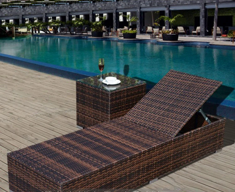 Leżanka na świeżym powietrzu Wypoczynek Rattan Basen Resort Leżaki plażowe Leżaki na świeżym powietrzu Dziedziniec Hotel Villa Lounging