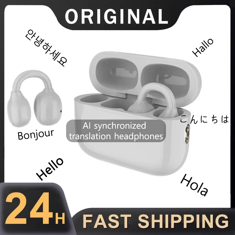 Original M11 Ear Clip AI Headphone Wireless Bluetooth Earphone Headset HiFi Stereo Sports Music Translation Earbuds Long Standby