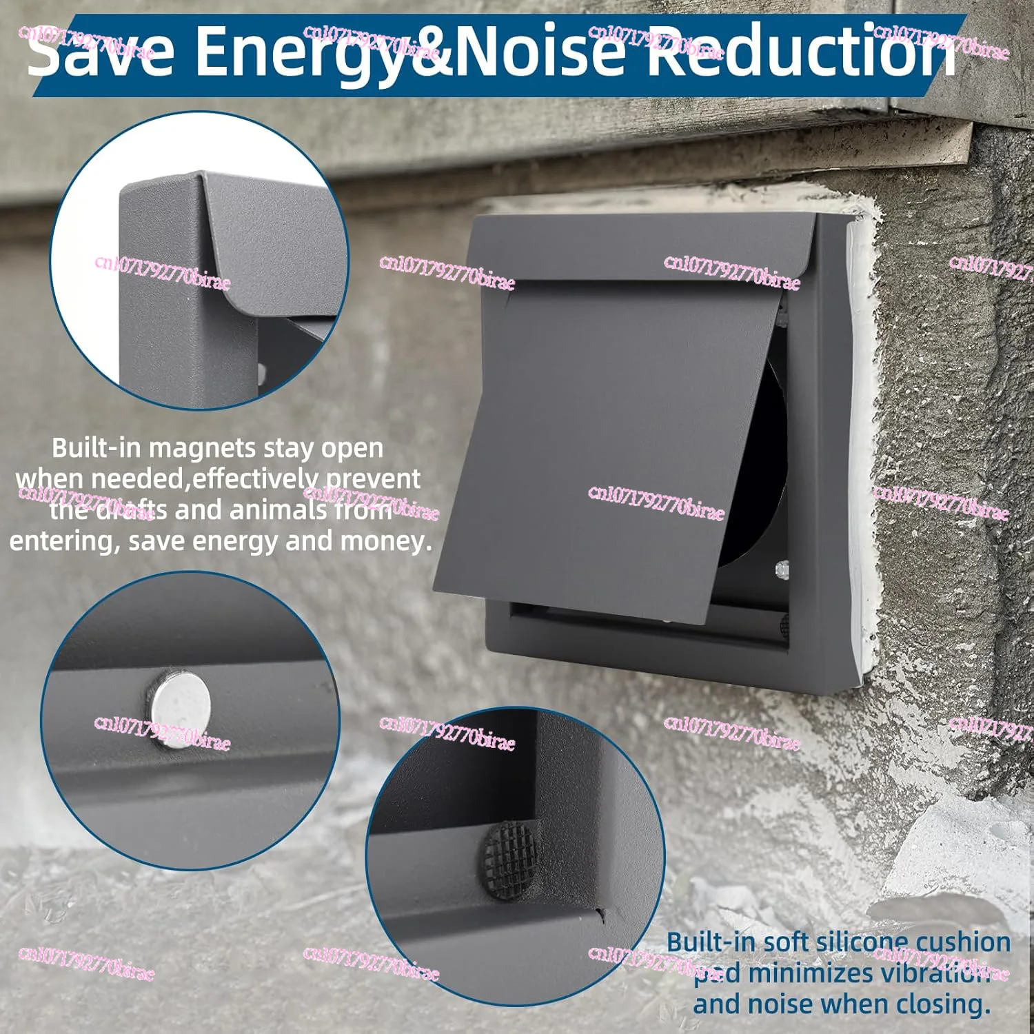 

4-дюймовая (около 10,2 см) вентиляционная крышка сушильной машины Внешняя стена сушильной машины для комнаты