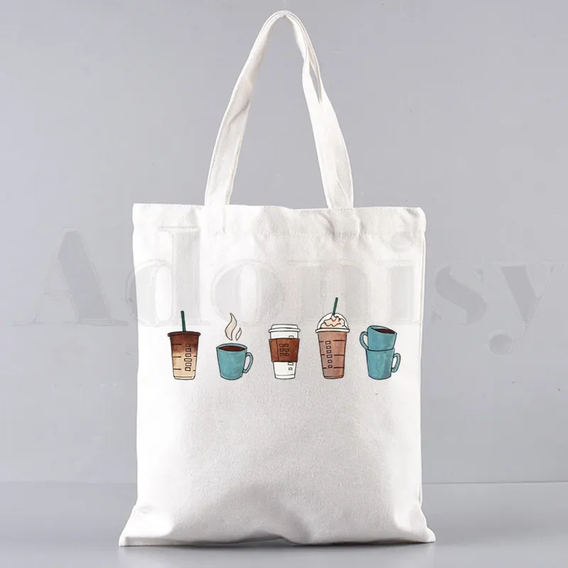 Ok But First Coffee Time Graphic Fashion Handbags Shoulder Bags Casual Shopping Girls Handbag Women Elegant Canvas Bag