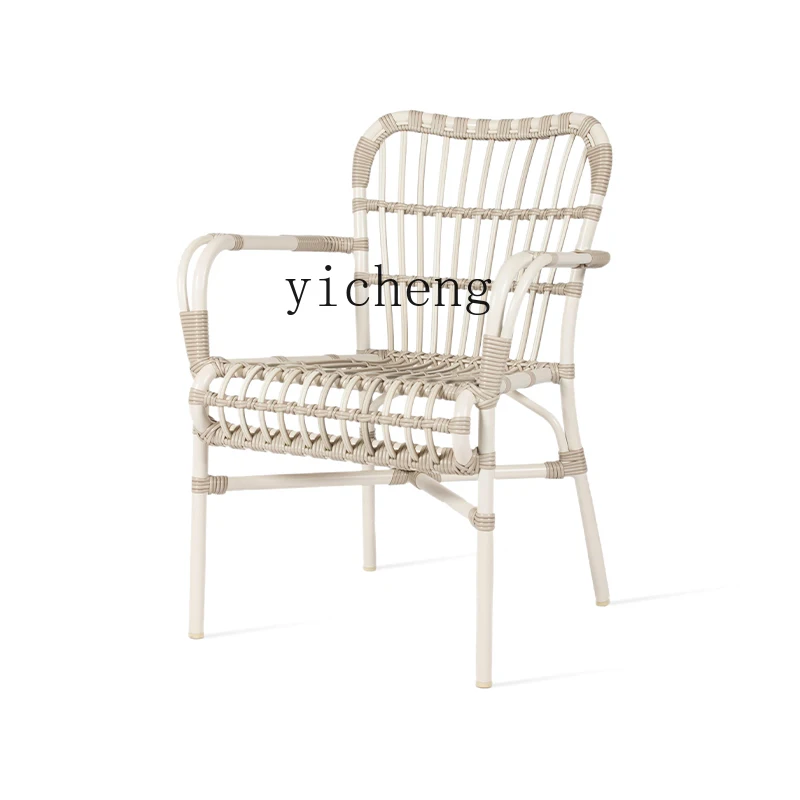 ZC Outdoor Rattan Table and Chair Villa Outdoor Designer Outdoor Table and Chair Hotel Homestay Garden Table