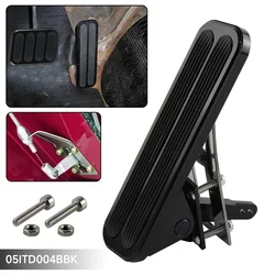 Universal Billet Gas Throttle Pedal Floor Mount Hot Rod Rat For Chevy Ford Mopar SBC Street Rods Polishedl/Anodize Silver/Black