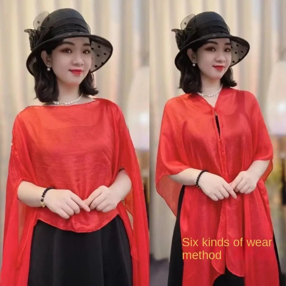 Pure Color Chiffon Shawls for Evening Dresses Women Wedding Evening Party Capes Scarves Summer Beach Towel Sunscreen Shawl image 3