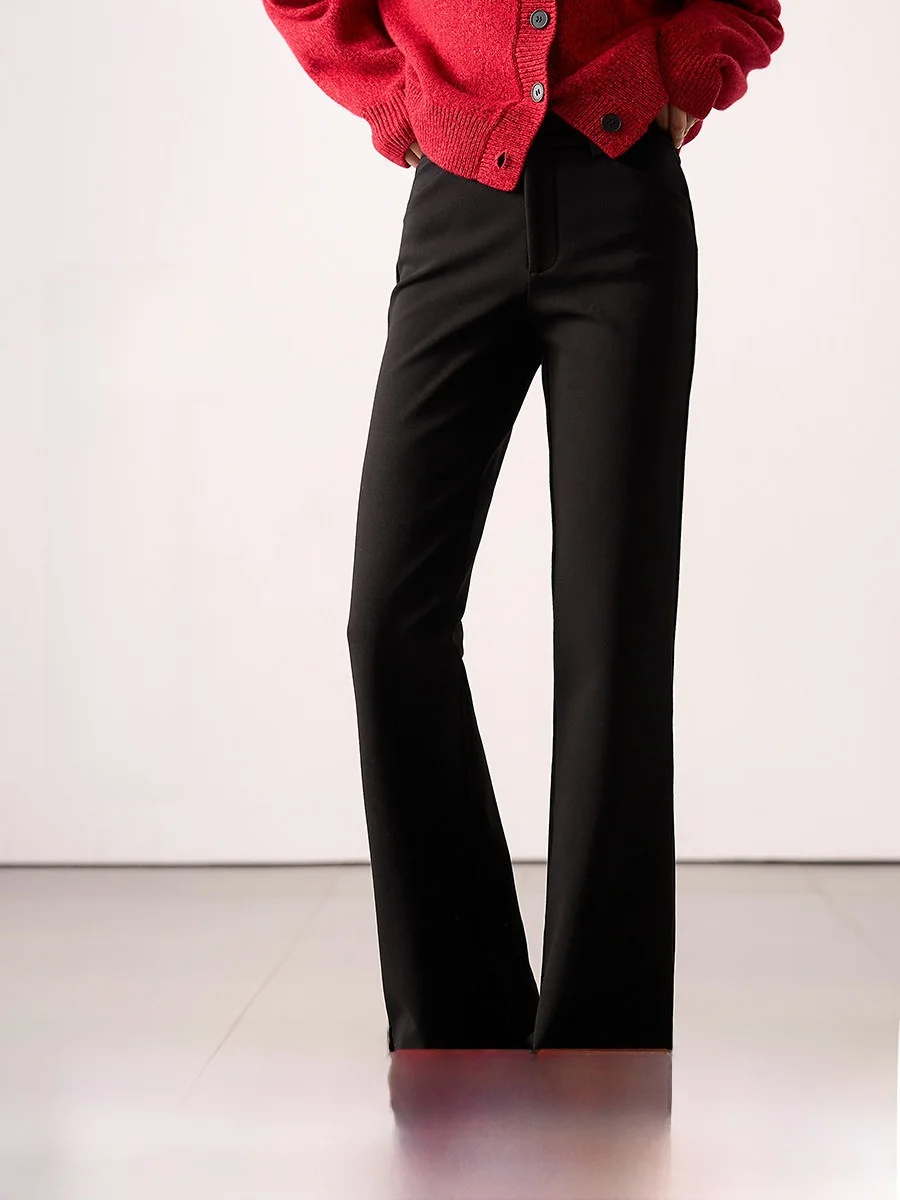 

Slimming High Waist Wide Leg Pants Bla Casual Trousers Drapey Comfortable Flared Pants Spring Faion Ladies' Clothing