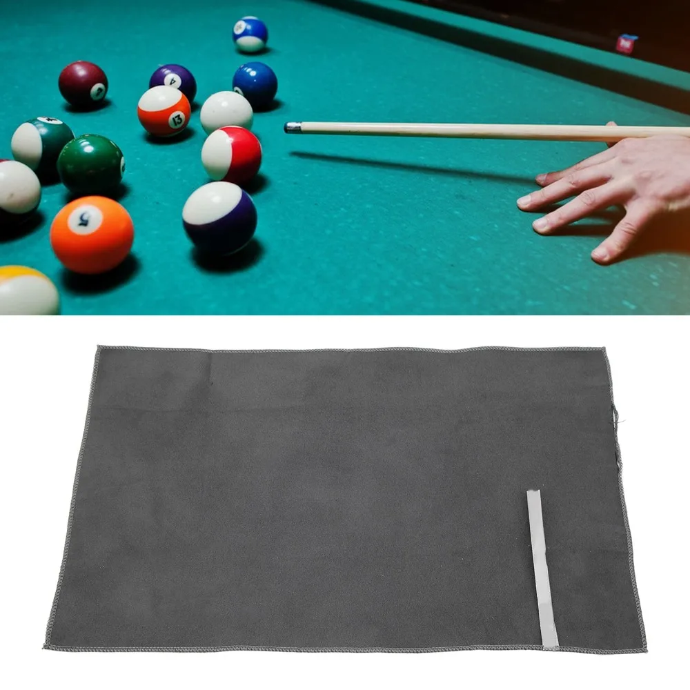 Soft Cotton Snooker Cue Cloth Dark Grey Remove Dust Pool Club Cleaning Towel Remove Dirt Cue Cleaning Towel Pool Club