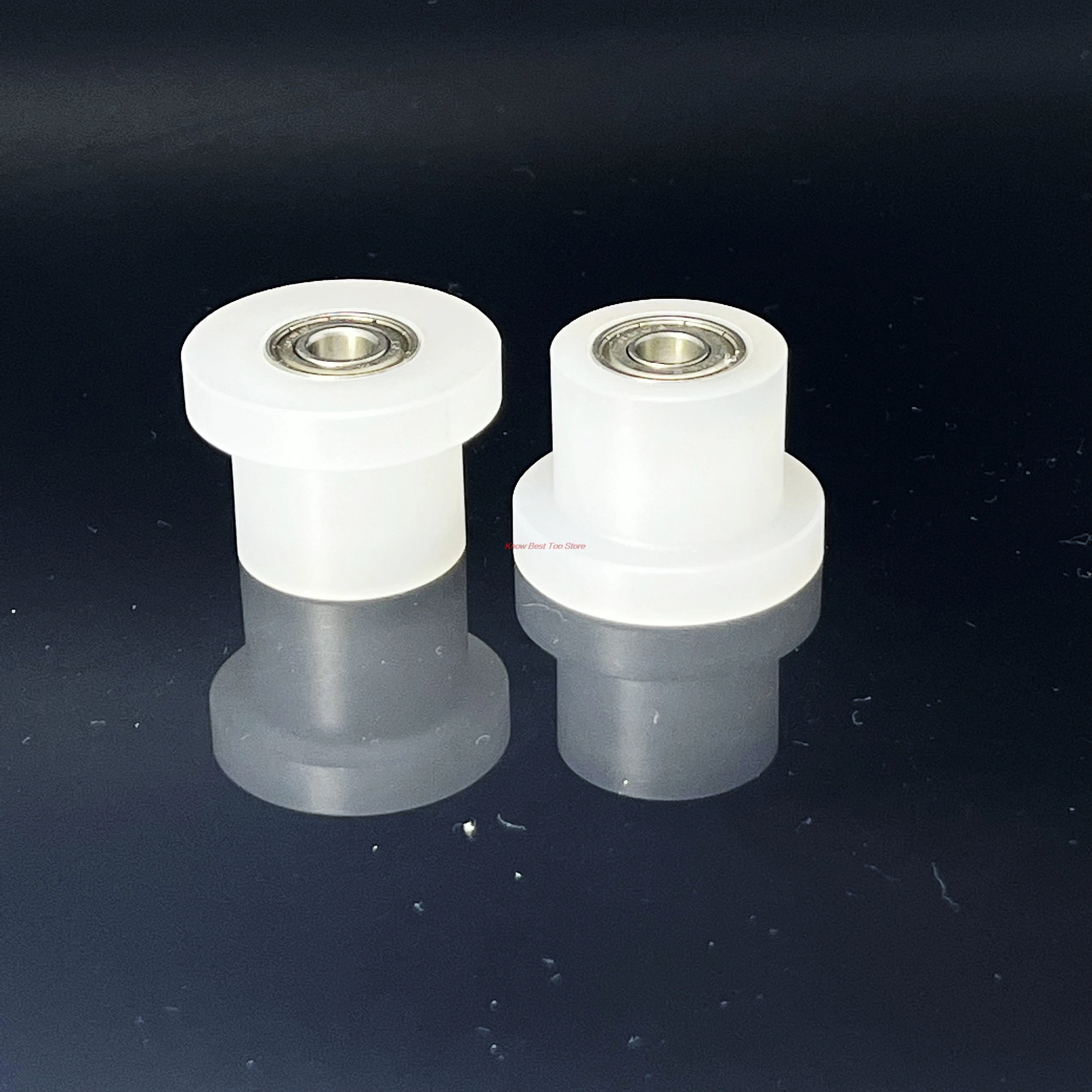 1pc Nylon Fixed Pulley PP Polypropylene Bearing Roller Silent Wear-resistant T-shaped Unilateral Track Wheel Guide Pulley