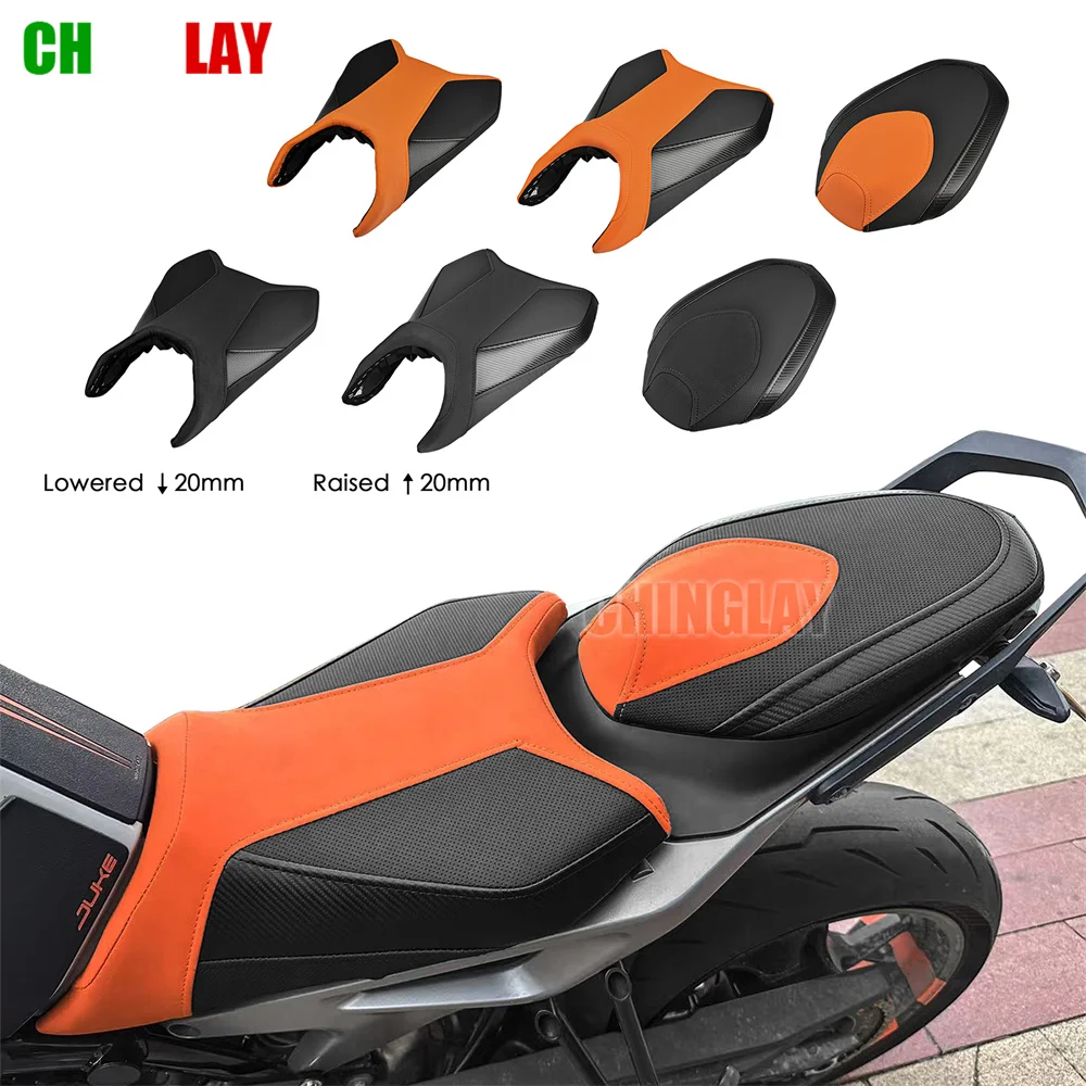 

Motorcycle Duke790 Duke890 Front and Rear Passenger Cushion Seat Pad For Duke 790 Duke 890 comfortable riding seat Accessories