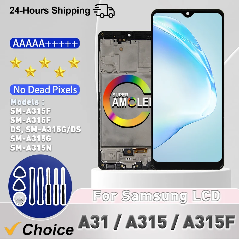 64-インチ-amoled-a315-サムスンギャラクシー-a31-液晶ディスプレイタッチスクリーンデジタイザアセンブリサムスン-a315f-a315g-a315n-sm-a315f-ds
