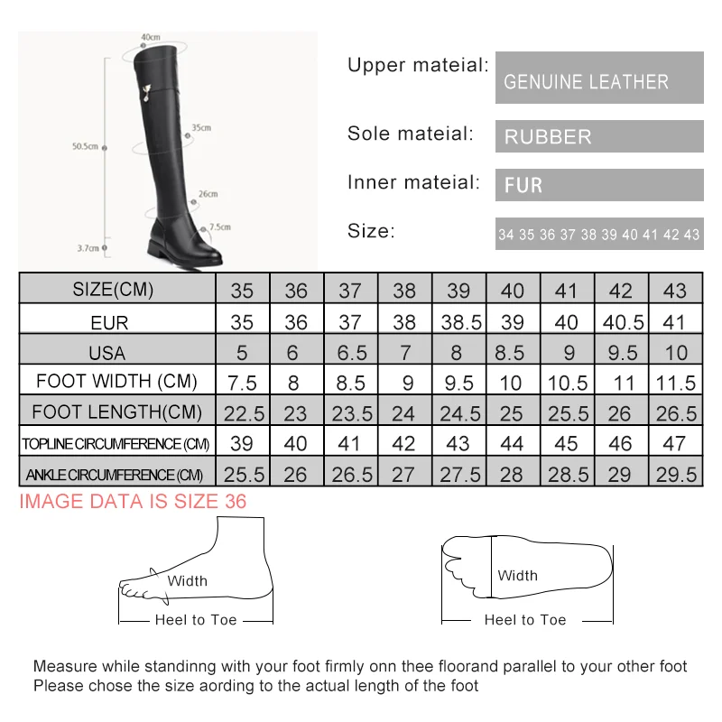 DIMANYU Over The Knee Boots Women Genuine Leather Motorcycle Boots  Women Winter Warm Women Long Boots Plus Large Size 41 42 43