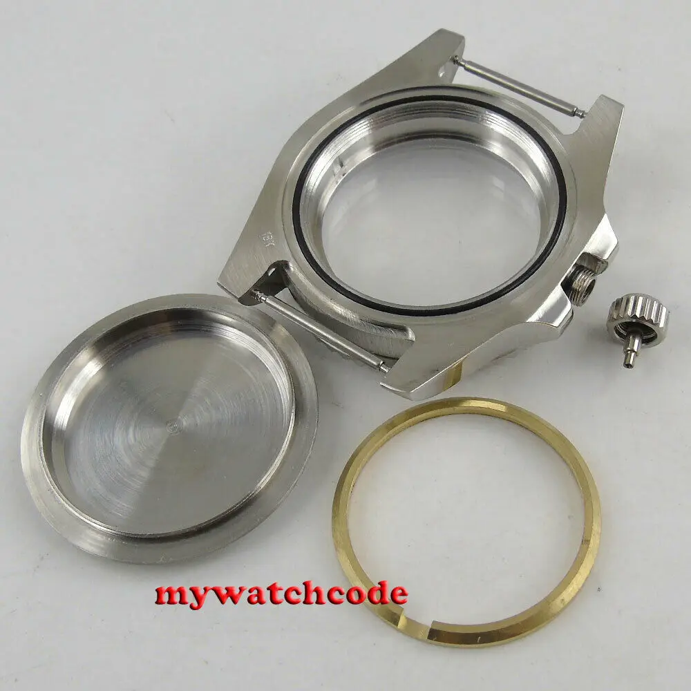 40Mm Mặt Kính Sapphire Kính Phẳng Hồ Thép Không Gỉ Phù Hợp Với ETA 2824 2836 8215 NH35A NH36A Phong Trào