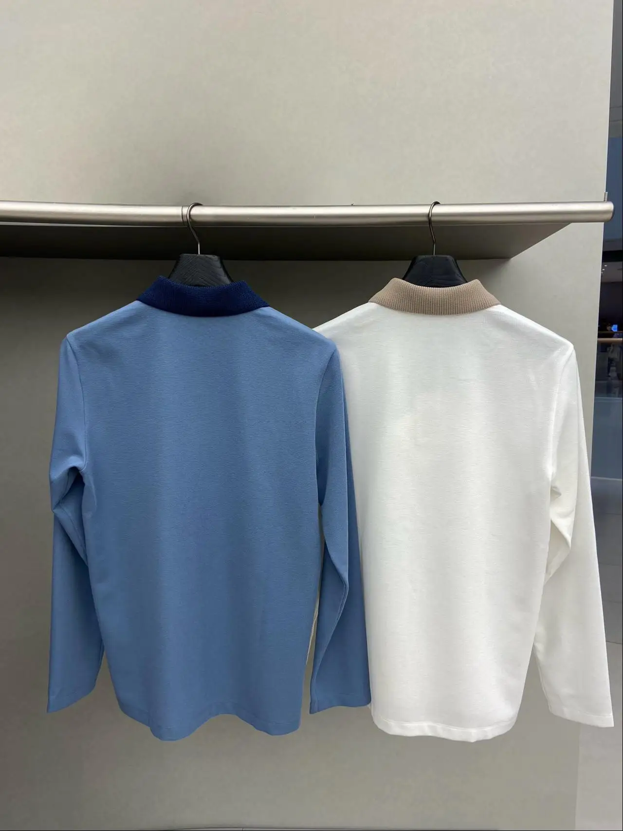 New Mens Golf Lapel Long Sleeve Top Versatile Casual Athletic Shirt For Golf Course Daily Wear